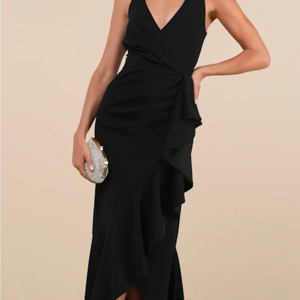 Lulu's Black Asymmetrical Dress
